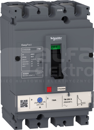 CVS160B TM125G 3P 25kA 125A wyłącznik EasyPact CVS 3P