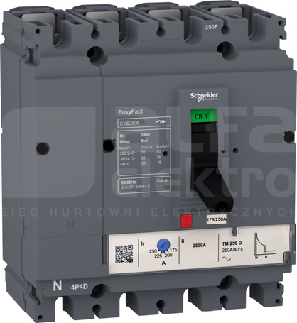 CVS100F TM100D 4P 36kA 100A wyłącznik EasyPact CVS 4P