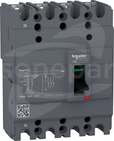 EZC100N4020 EZC100N - TMD - 20 A - 4 biegunowy 3d Wyłącznik
