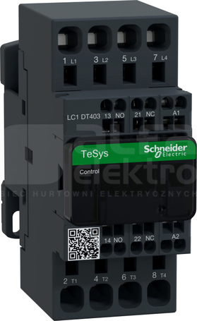 LC1DT253E7 12A 5,5kW 1NO+1NC 48V 50/60Hz Stycznik 4P