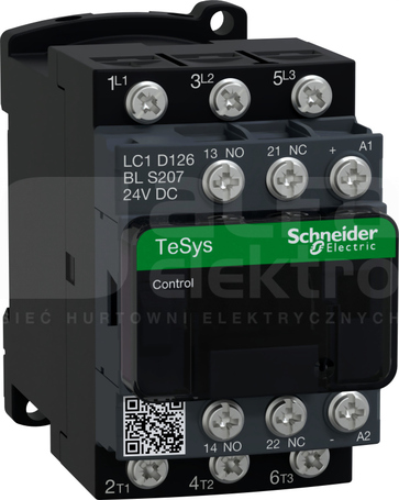 LC1D126BLS207 12A 5,5kW 3NO 24VDC Stycznik 3P