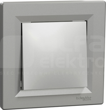 ASFORA IP44 aluminium Łącznik 1-bieg. bez ramki