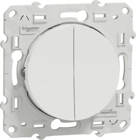Odace S520227 10 A biały Przycisk podwójny