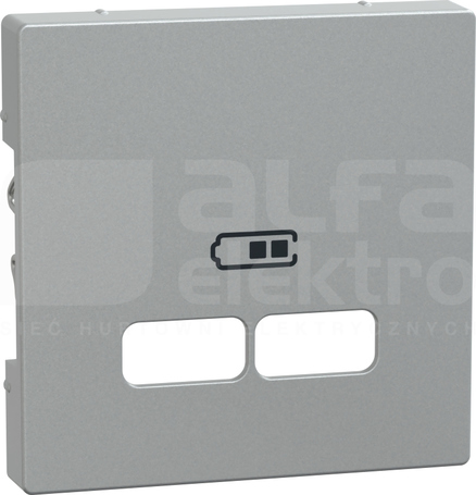 MERTEN SYSTEM M aluminium Płytka centralna gniazda ładowania USB