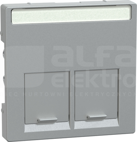 MERTEN M 2xRJ45 SE aluminium Płytka centralna gniazda komp.