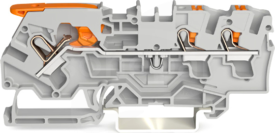2104-5301 szary 4mm2 Złączka przelotowa 3-przewodowa