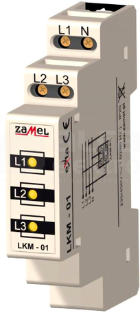 LKM-01-30 230V/400V 3xLED żółty TN Wskaźnik zasilania