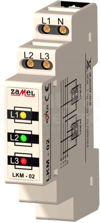 LKM-02-40 230V/400V LED czer./ziel./żół. Wskaźnik zasilania