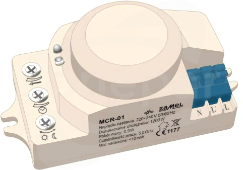 MCR-01 1200W 220-240VAC Mikrofalowy czujnik ruchu
