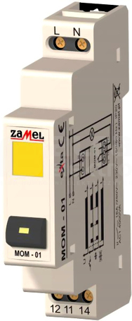 MOM-01-30 LED żółty 230VAC Moduł sterujący monostabilny