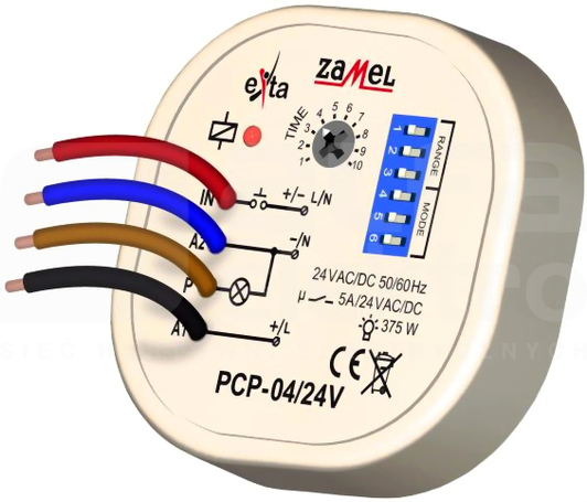 PCP-04/24V 24VAC/DC Przekaźnik czasowy