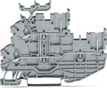 2020-2208 szary Złączka bazowa X-COMS dwup.2-prz/2-pin