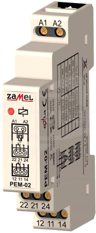 PEM-02/012 12VAC/DC 2x8A Przekaźnik elektromagnetyczny