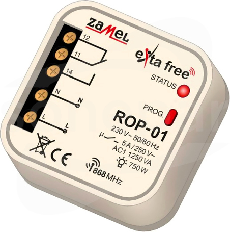ROP-01 Radiowy odbiornik dopuszkowy 1-kan.