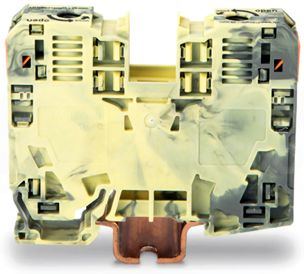285-131 ciemnoszary-żółty 35mm2 Złączka przelotowa