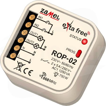 ROP-02 Radiowy odbiornik dopuszkowy 2-kan.