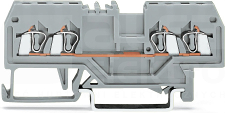 279-831 szara 1,5mm2 Złączka przelotowa 4-przew.