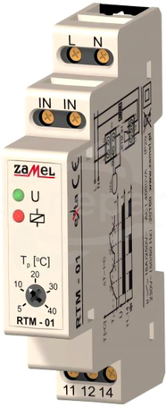 RTM-01 5-40'C 230VAC Regulator temperatury