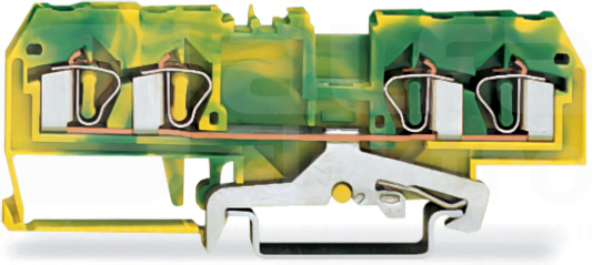 281-657 4P żółto-ziel.4mm2 Złączka (montaż czołowy)