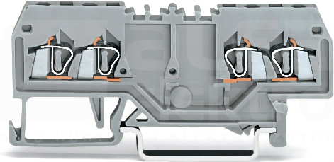 279-826 szara podwójn.1,5mm2 Złączka przelotowa 4-przew.