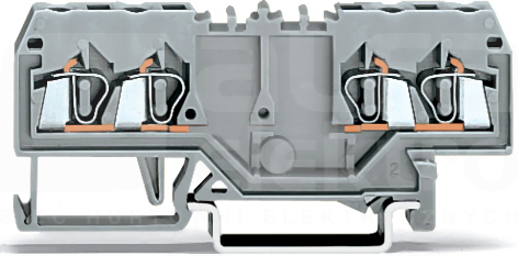 280-826 szara 2,5mm2 Złączka przelotowa podwójna