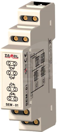 SEM-01 230VAC Separator wejść 4-wejściowy