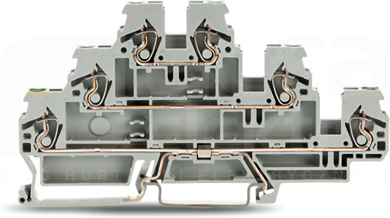 870-577 szara 2,5mm Złączka 3-piętrowa PE/L/L