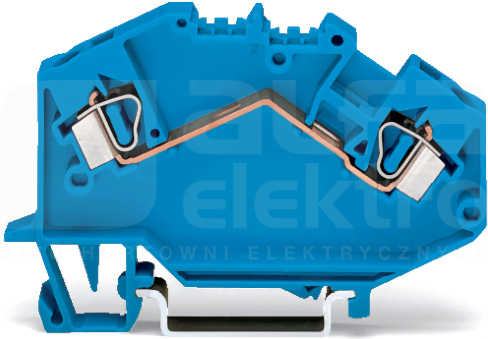 781-604 niebieska 4mm2 N Złączka przelotowa 2-przewod