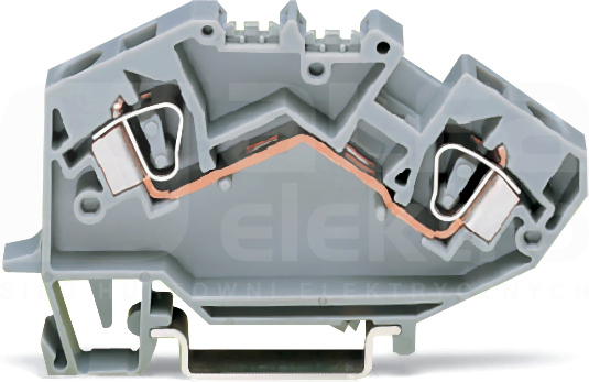 782-601 szara 6mm2 Złączka przelotowa 2-przewod