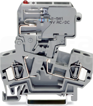 281-611/281-542 szara 4mm2 Złączka bezpiecz+LED