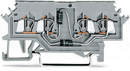 279-620/281-408 szara 1,5mm2 Złączka przelotowa diodowa