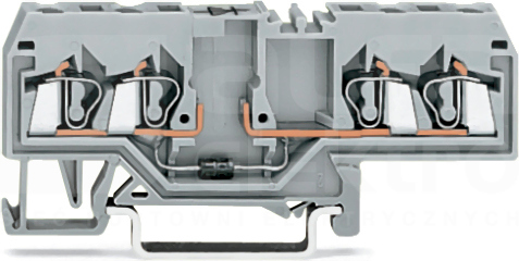 280-655/281-410 szara 2,5mm2 Złączka z diodą 4-przew.