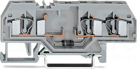281-673/281-401 4mm2 szara Złączka 3-przew.z diodą