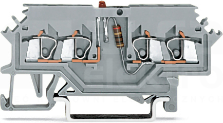 279-624/281-413 szara 1,5mm Złączka przelotowa diodowa