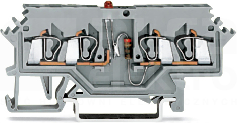 280-624/281-434 szara 2,5mm2 Złącz.przel.4-przew+LED