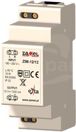 ZIM-12/12 12VDC 1,2A Zasilacz impulsowy