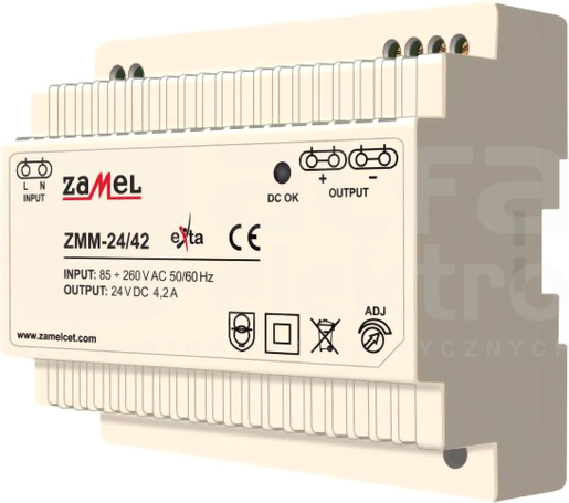 ZMM-24/42 24VDC 4,2A Zasilacz impulsowy