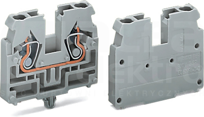 869-339 jasnoszary Złączka 2-przew.2,5mm2 końcowa