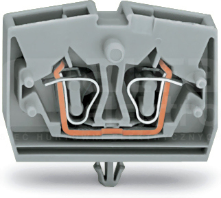 264-311 szara 2,5mm2 Złączka przelotowa z stopką