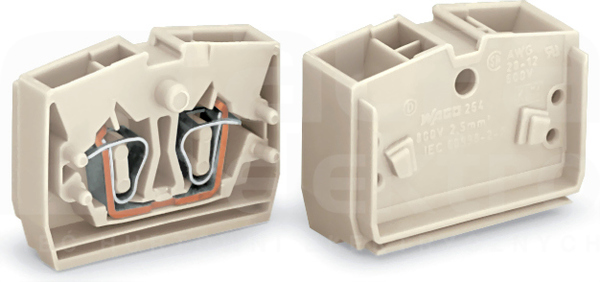 264-231 szara 2,5mm2 MINI Złączka przelot.4-przewodowa