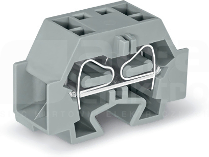 262-341 szara 4mm2 Złączka przelotowa 4-przew.