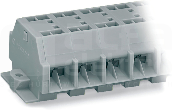 262-202 szara 4mm2 Złączka przelotowa 4-przew.