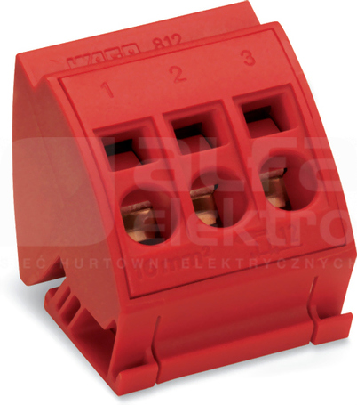 812-113 czerwony Blok potencjałowy 3x16mm2