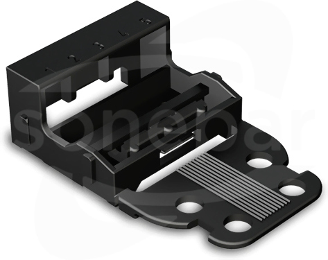 221-505/000-004 Czarny Adapter montażowy do złączek instalacyjnych