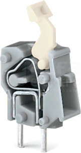 257-451 (2PIN) szara Złączka z dzwignią do druku