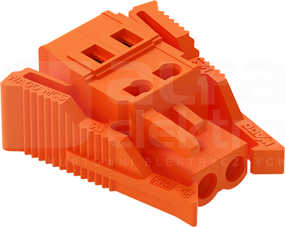 231-302/037-000 pomarańczowe GNIAZDO 2-tor