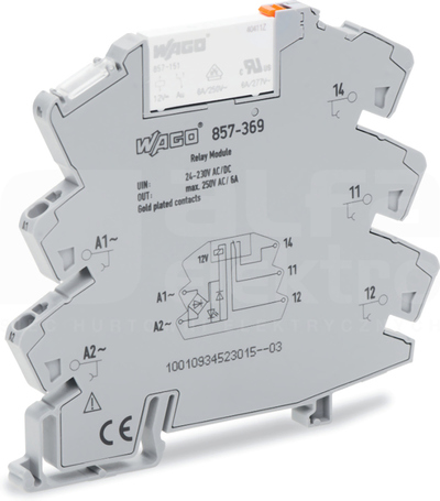 857-369 230VAC/VDC 3,5mA Przekaźnik separacyjny