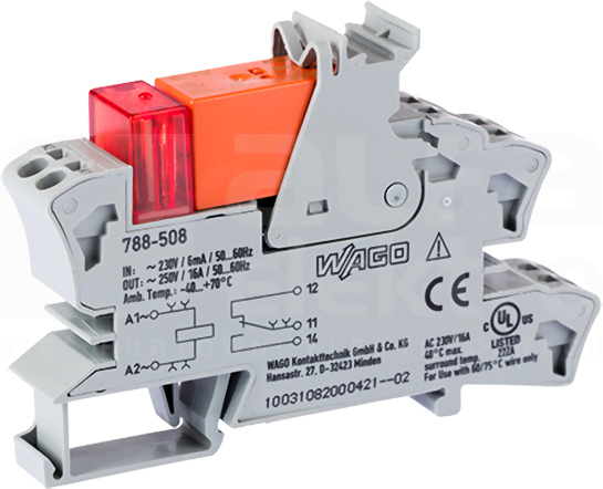 788-508 230VAC 1p Przekaźnik z podstawką