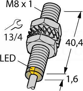 BI2-EG08-AP6X 2mm PNP NO M8 Czujnik indukcyjny