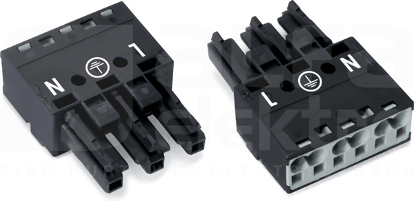 770-203 czarne WINSTA WIELOWTYK GNIAZDO 3-TOR.